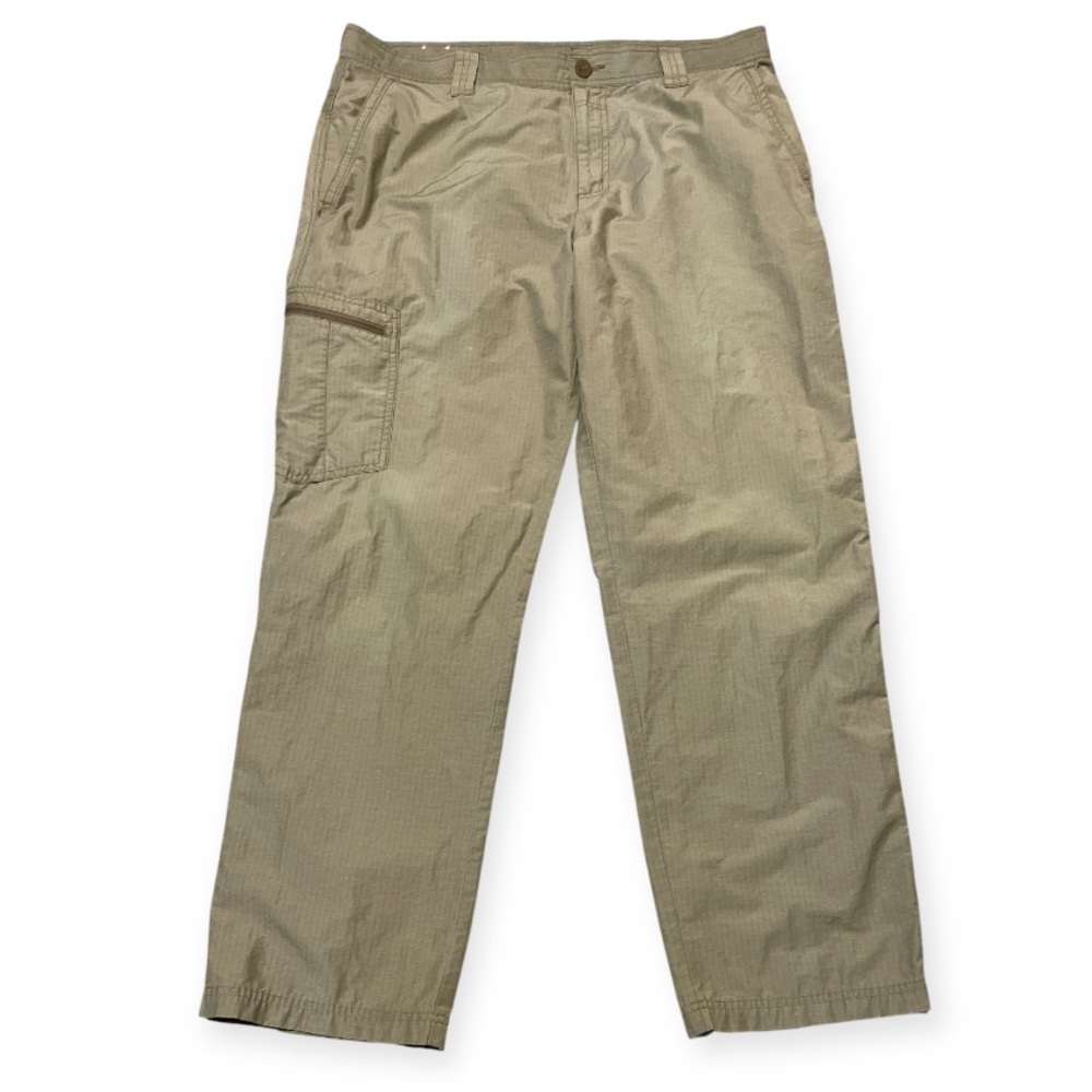 Men's Columbia Ripstop Cargo Gorpcore Hiking Pants Army Green Size 36x30